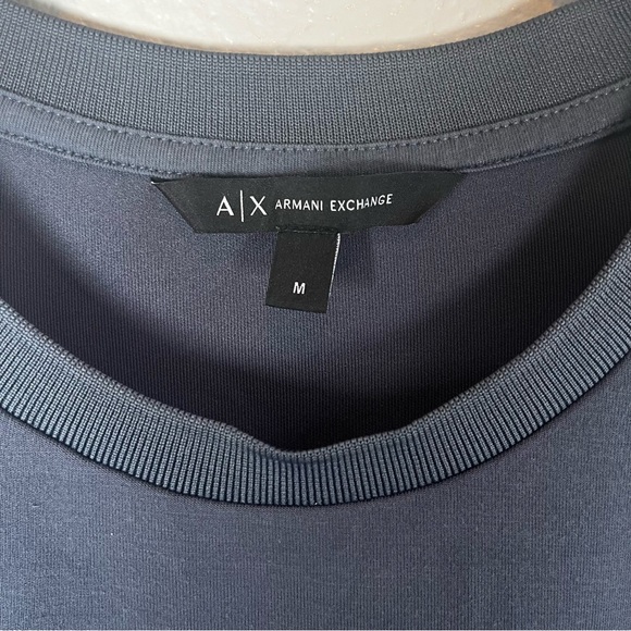Armani Exchange Logi Sweatshirt Midi Dress Slate Blue Md - Picture 3 of 9